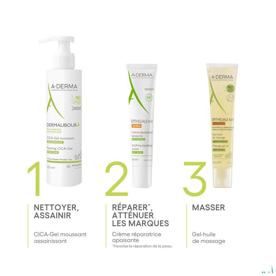 Aderma Epitheliale Ah Gel-Huile Massage 40 ml  -  Aderma