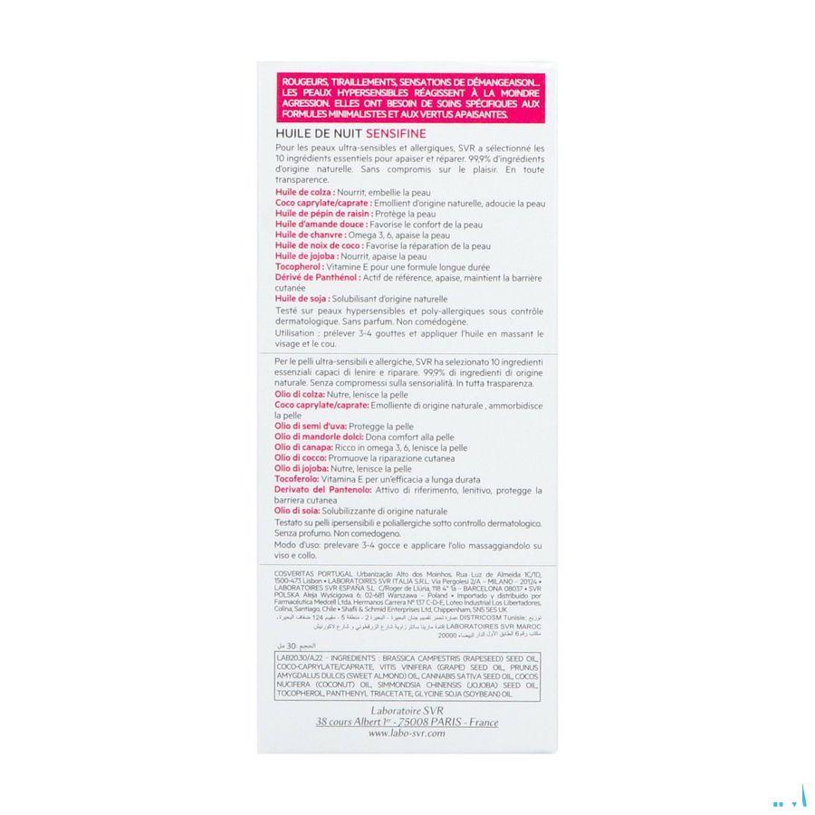 Svr Sensifine Huile Nuit 30 ml