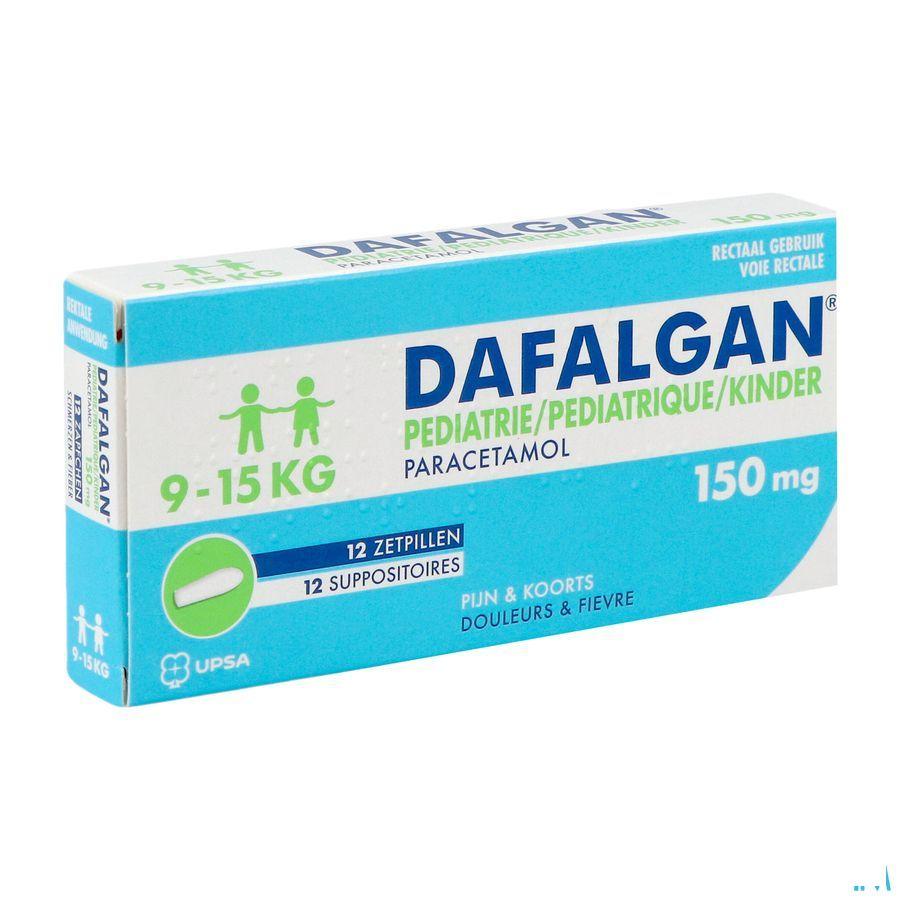 Dafalgan Pediatrie 150 mg Suppo 12