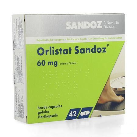 Orlistat Sandoz Harde Capsule 42 X 60 mg 