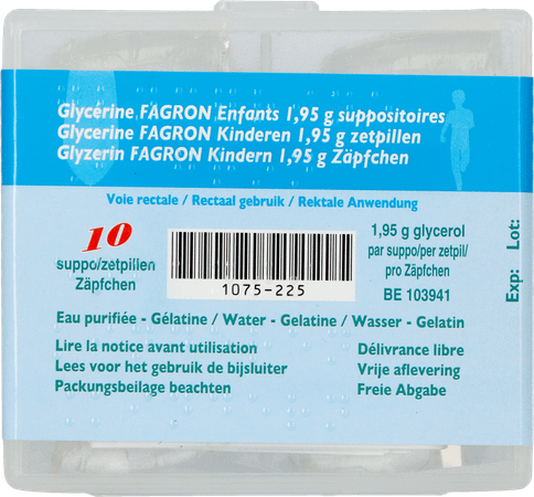 Glycerine Suppo Kind 10  -  Fagron