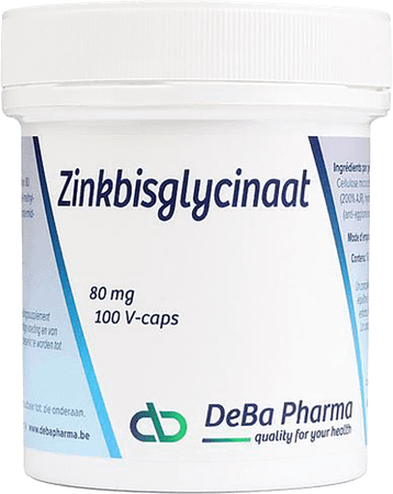 Zinkbisglycinaat 80Mg V-Caps 100 Deba