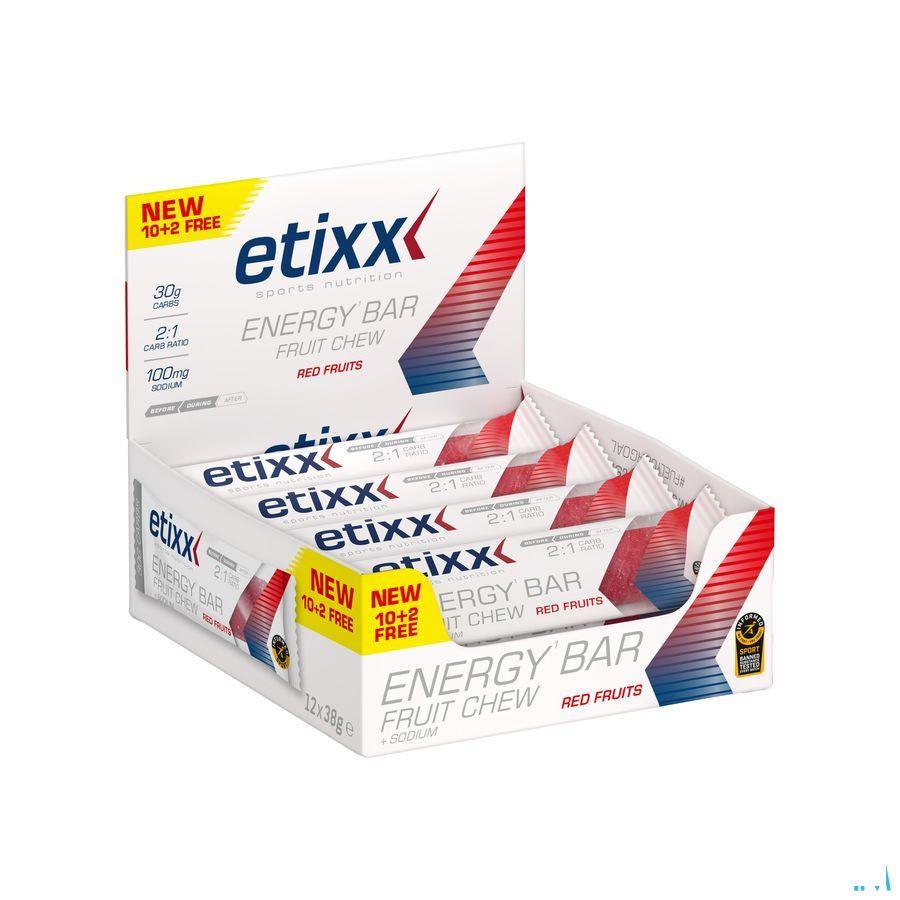 Etixx Energy Bar Fruit Red Fruits 12X38G
