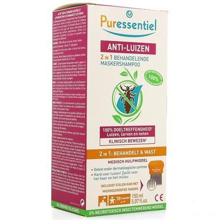 Puressentiel Anti luizen Shampoo Behand. 2in1 150 ml + Kam  -  Puressentiel