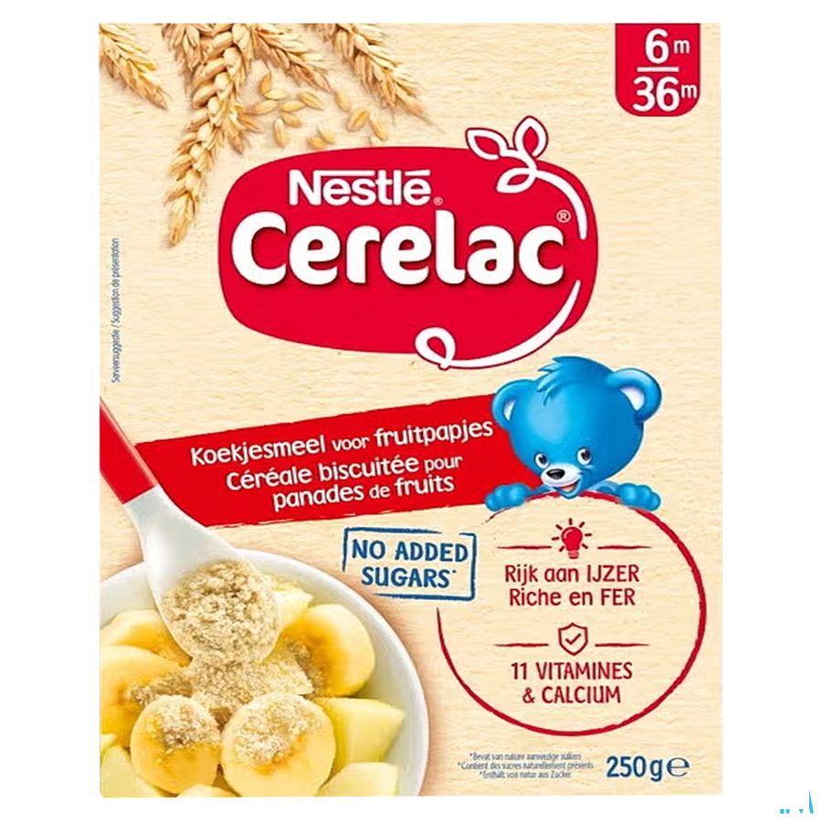 Nestle Cerelac Koekjesmeel Fruitpapjes 250 gr  -  Nestle