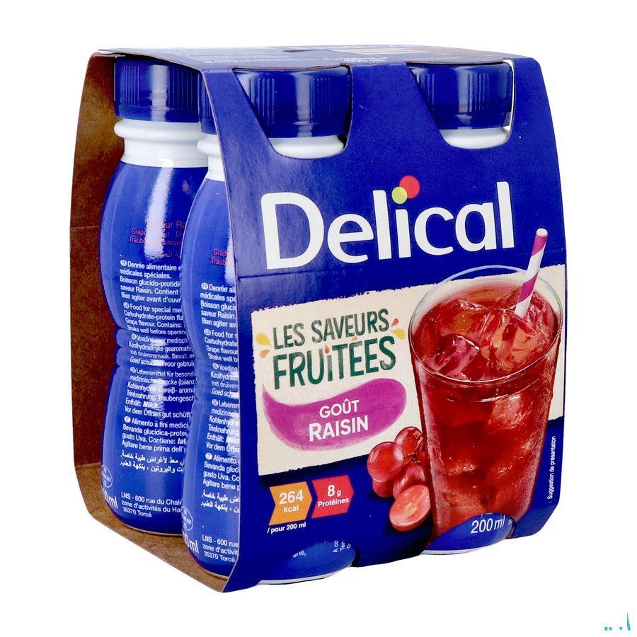 Delical Fruitdrink Druiven 4 x 200 ml