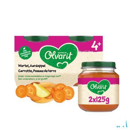 Olvarit Carotte Pomme De Terre 2x125 gr 4m01  -  Nutricia