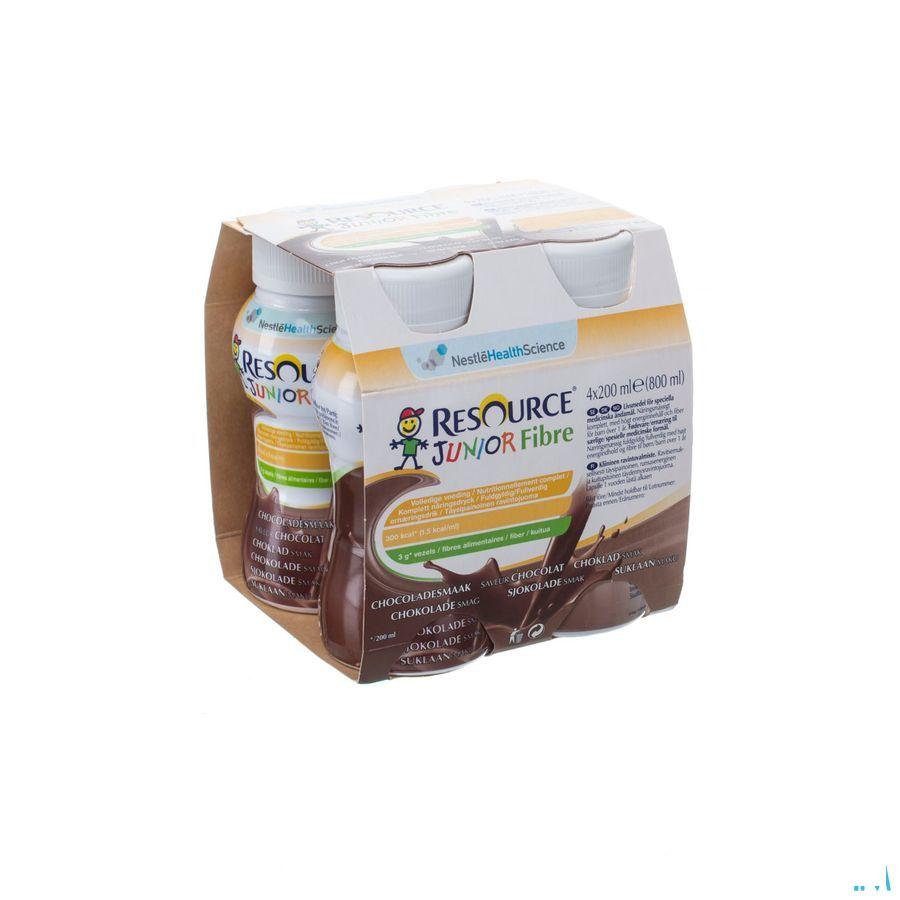 Resource Junior Fibre Chocolade 4x200 ml  -  Nestle