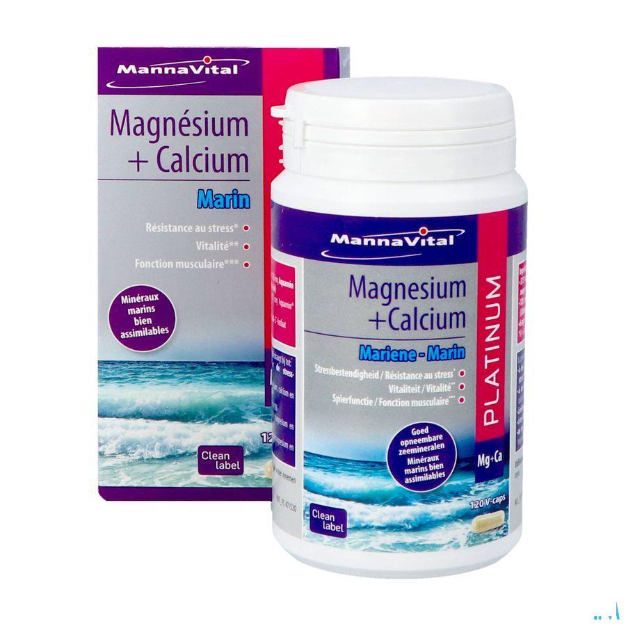 Mannavital Magnesium + Calcium Mariene V-Caps 120