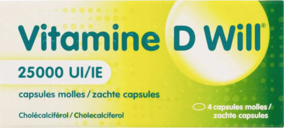 Vitamine D Will 25000Ui Caps Molle 4  -  Will Pharma