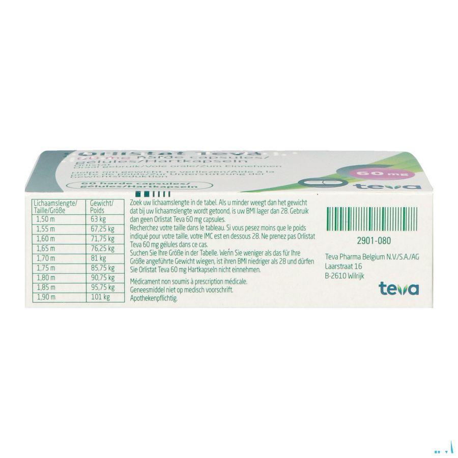 Orlistat Teva Harde Capsule 60 X 60 mg 