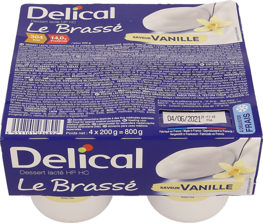 Delical Le Brasse Vanille 4x200 Gr  -  Bs Nutrition