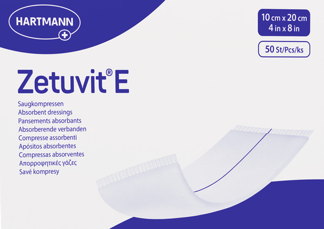 Zetuvit E 10x20cm Nst. 50 P/s  -  Hartmann