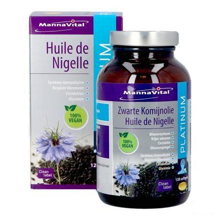 Mannavital Omega 3 Zwarte Komijnolie V-Caps 120