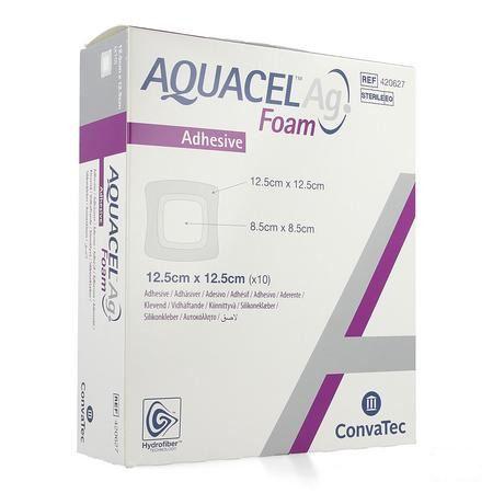 Aquacel Ag Foam Adhesif 12,5X12,5Cm 10