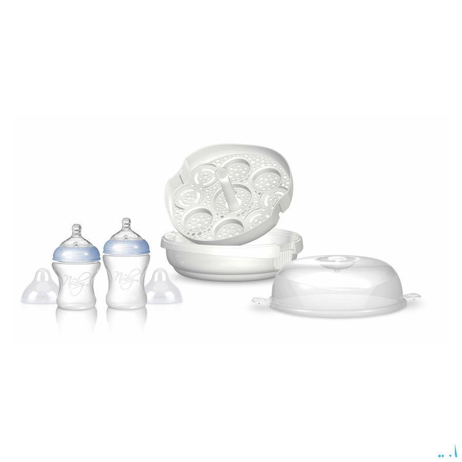 Nuby Sterilisateur Vapeur Micro-ondes Incl 2 Bib  -  New Valmar