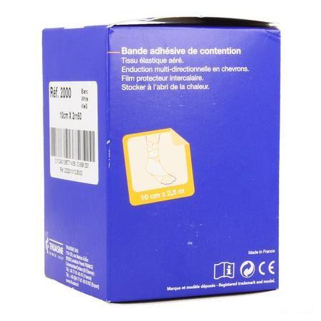 Biplast Bande Contention Adhesive Blanc 10cmx2,5m 1  -  Thuasne Benelux