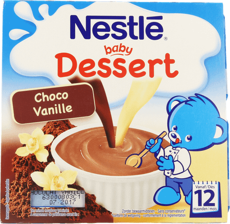 Nestle Baby Dessert Choco Vanille Pot 4x100 gr  -  Nestle