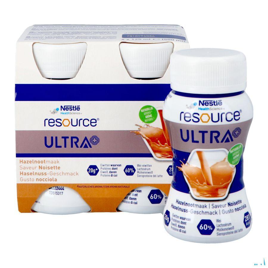 Resource Ultra+ Hazelnootsmaak 4X125 ml
