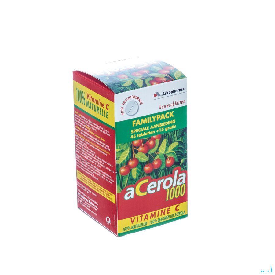 Arkovital Acerola 1000 Familypack Comprimes A Macher 60  -  Arkopharma
