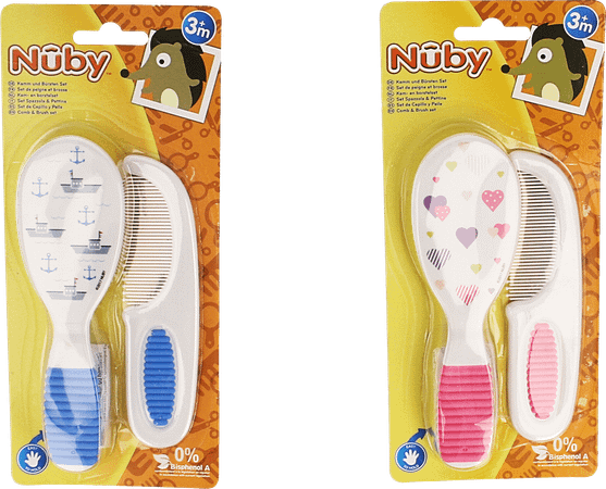 Nuby Kam & Borstel Set - 3m +   -  New Valmar