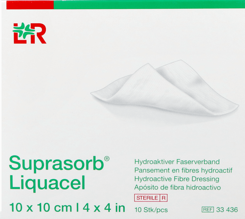 Suprasorb Liquacel Vezelverb Hydroact. 10X10Cm 10  -  Lohmann & Rauscher