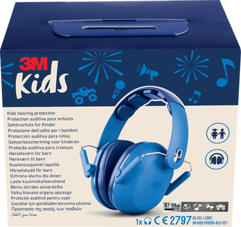 3M Kids Plus Casque A/Bruit Enfants Bleu