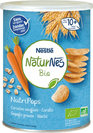 Naturnes Bio Nutripuffs Wortel Pot 5x35 gr  -  Nestle