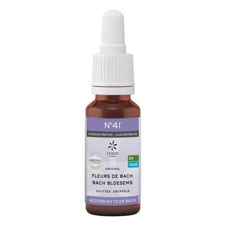 Fleurs De Bach Bio Nr 41 Gouttes Concentration 20 ml  -  Eureka Pharma