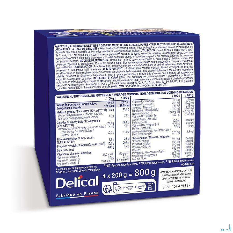 Delical Puree Selderij Aardappelen Hphc 4 x 200 gr
