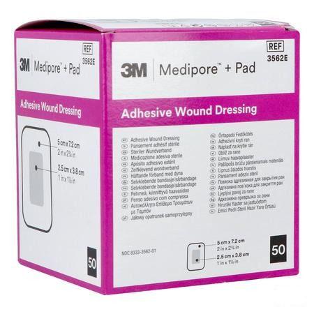 Medipore + Pad 3m 5x 7,2cm 50 3562e  -  3M