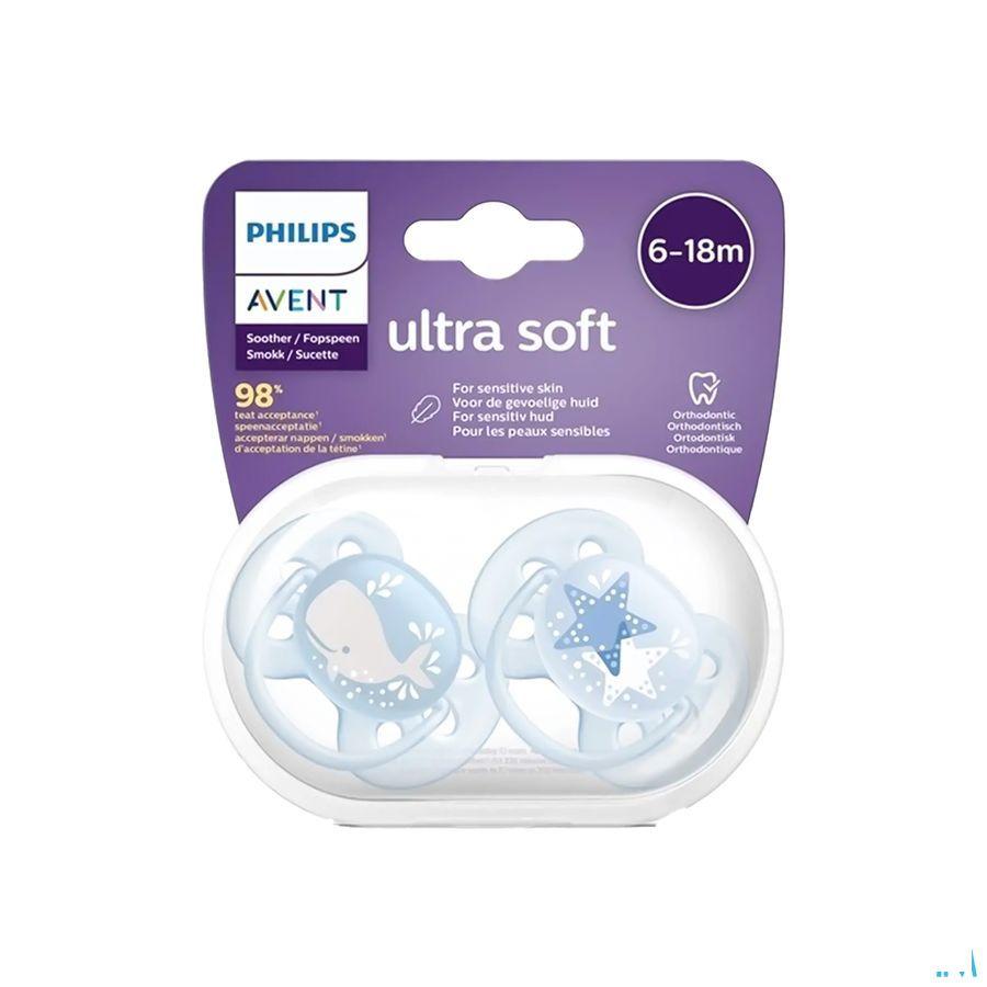 Philips Avent Fopspeen 6M+ Soft Boy  -  Bomedys