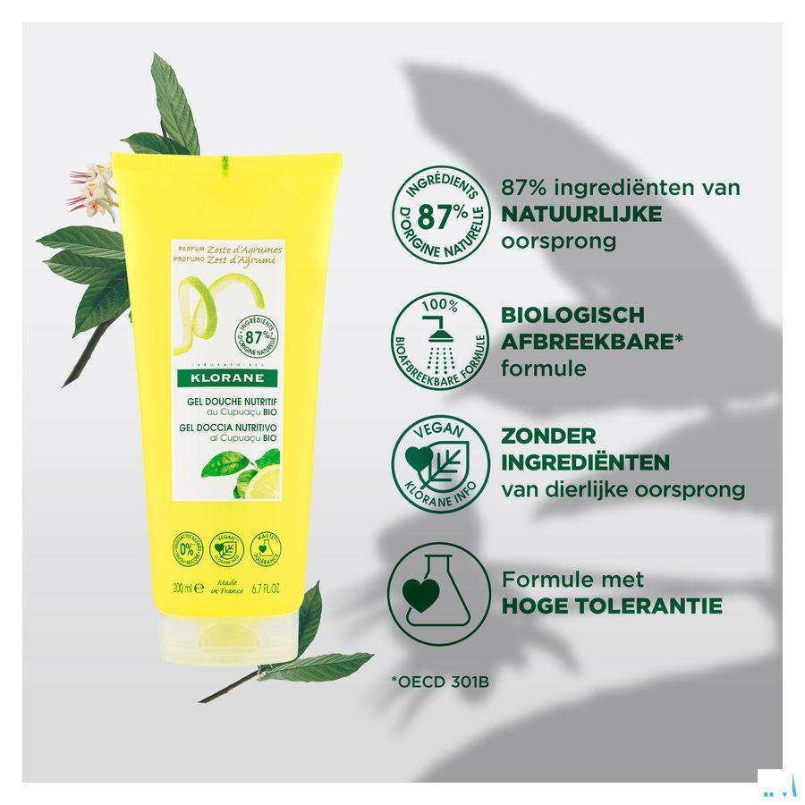 Klorane Lichaam Douchegel Zeste Cistrusvr.200 ml