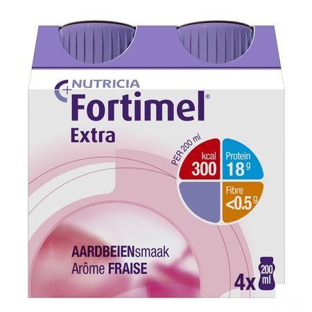 Fortimel Extra Fraise 4x200 ml 2401487  -  Nutricia