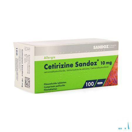 Cetirizine Sandoz Comprimes 100 X 10 mg 