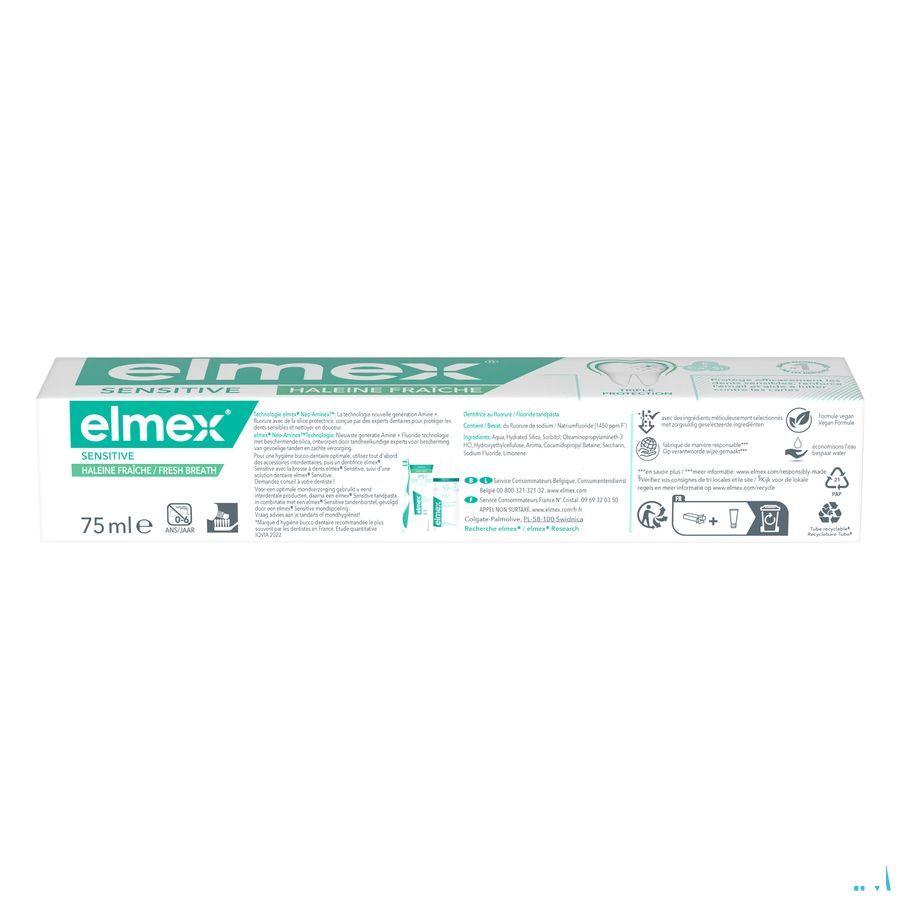 Elmex Sensitive Dentifrice Haleine Fraiche 75 ml