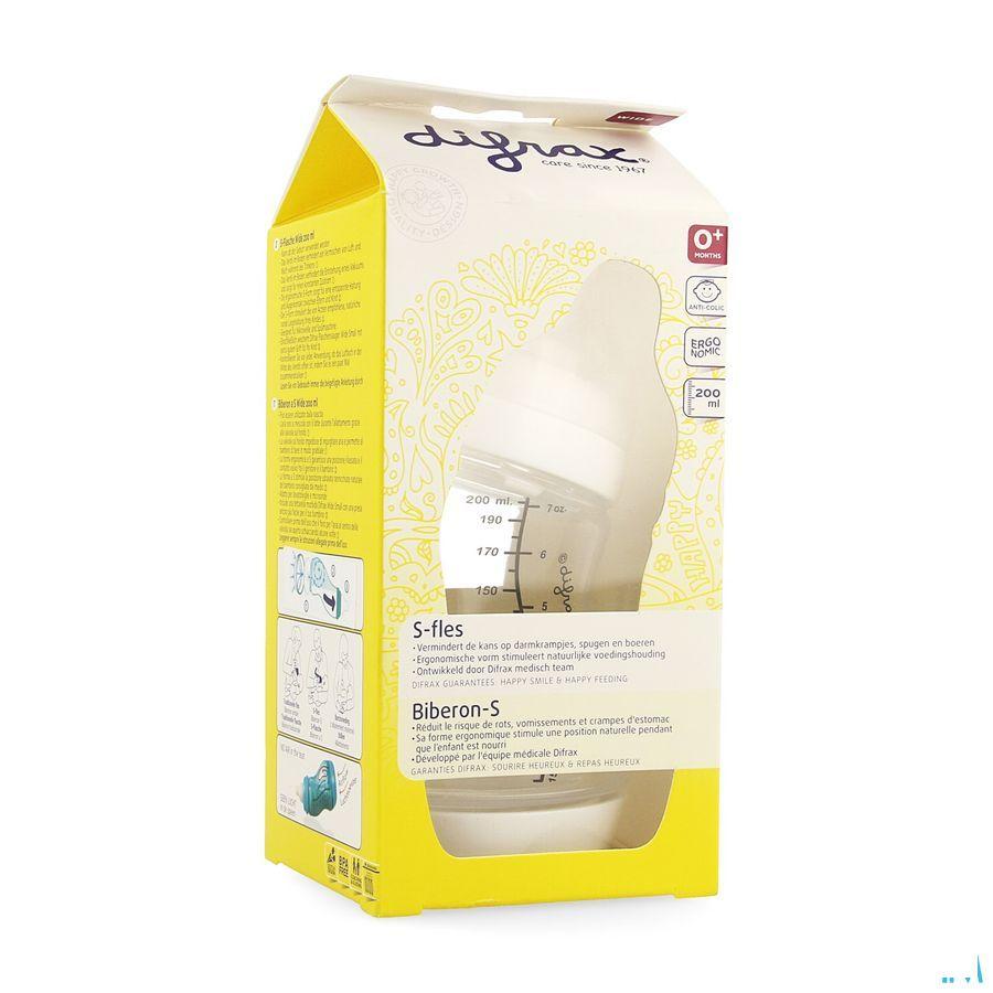 Difrax Biberon-s Wide 200 ml  -  Difrax