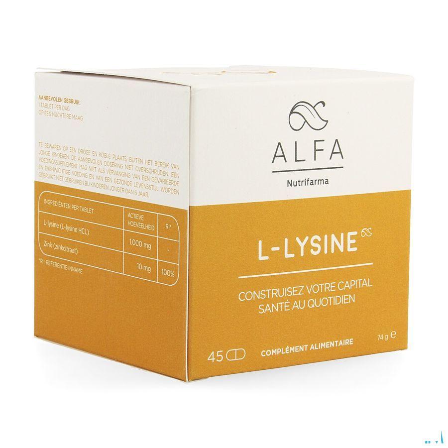 Alfa L-lysine 1000 mg Tabletten 45  -  Nutrifarma