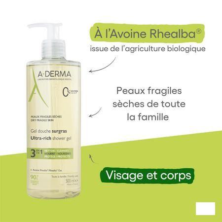 Aderma Douchegel Overvet 500 ml  -  Aderma