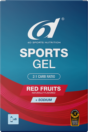 6D Sports Gel Red Fruits 6X45ml