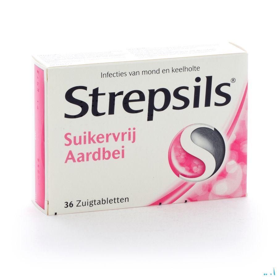 Strepsils Sans Sucre Fraise Pastille 36