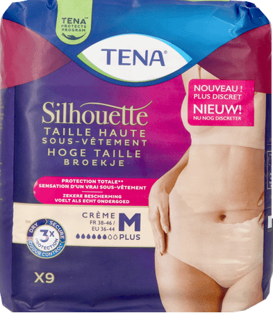 Tena Silhouette Plus Creme Hoge Taille M 9