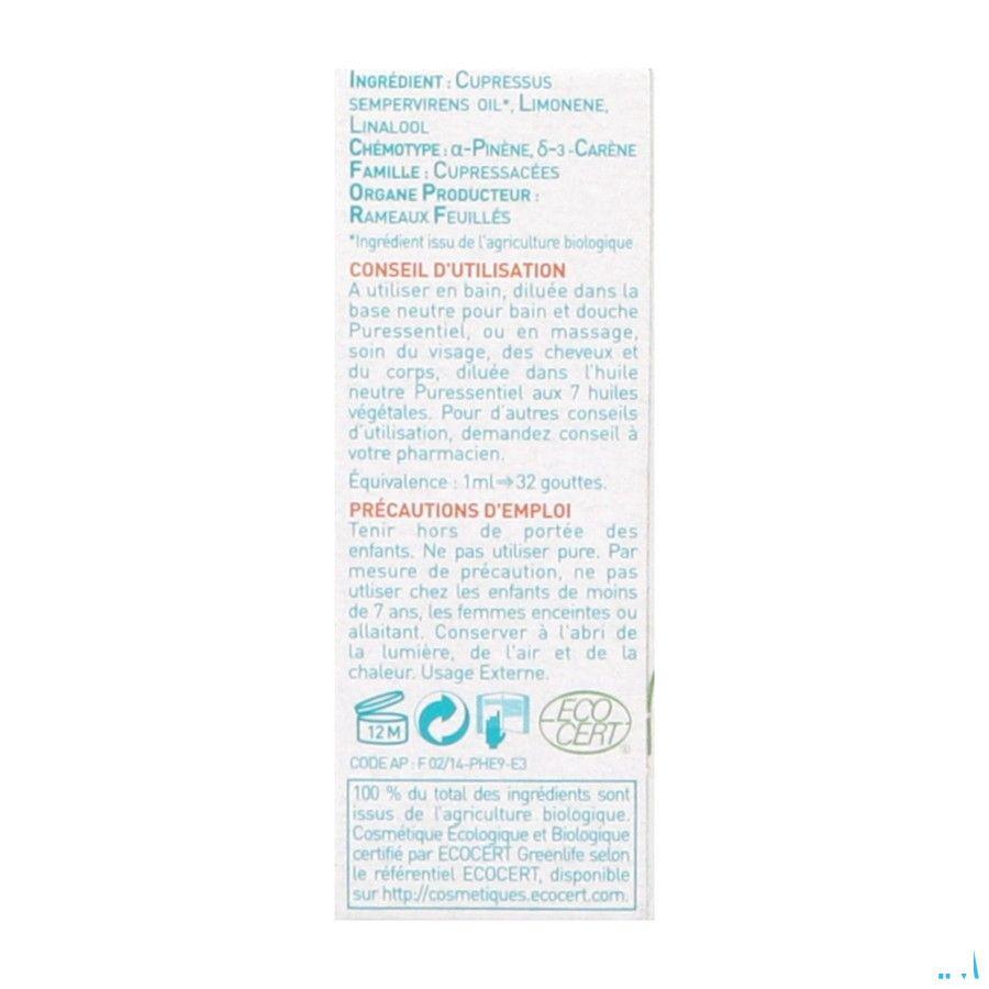 Puressentiel Eo Cipres Bio Expert Essentiele Olie 10 ml  -  Puressentiel