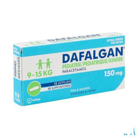 Dafalgan Pediatrie 150 mg Suppo 12