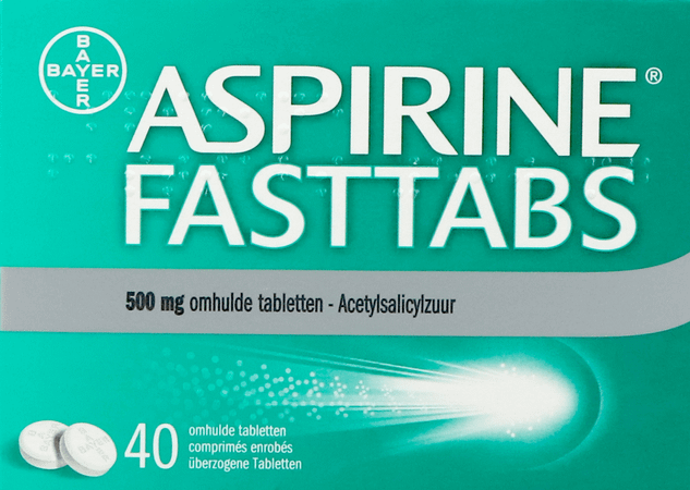 Aspirine Fasttabs 500 mg Filmomhulde Tabletten 40