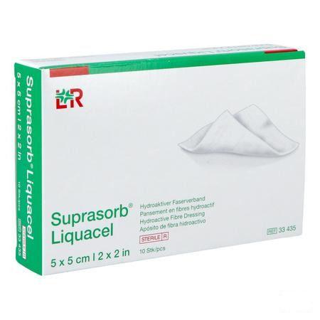 Suprasorb Liquacel Vezelverb Hydroact. 5X 5Cm 10  -  Lohmann & Rauscher