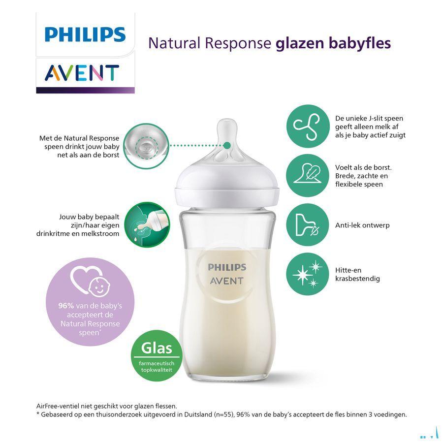 Philips Avent Natural 3.0 Zuigfles Glas Duo2 x 240 ml
