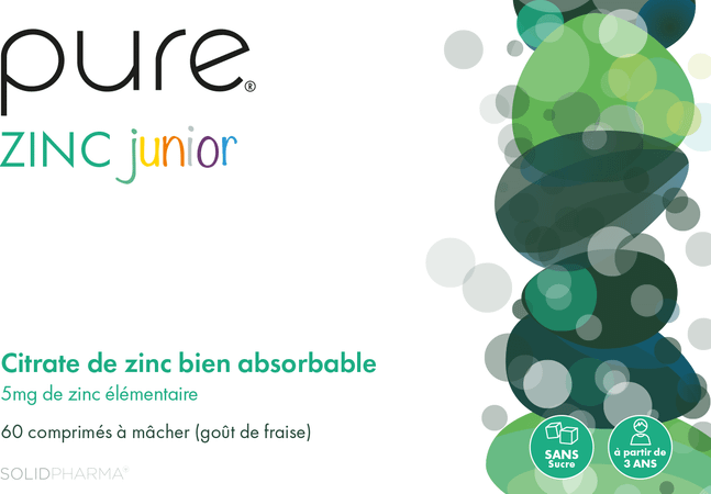 Pure Zinc Junior Kauwtabl 60