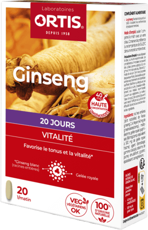 Ortis Vitalite Ginseng 20 Comp 20  -  Ortis