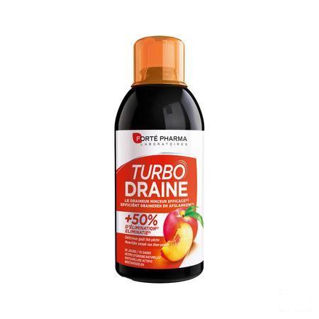 Turbodraine Groene Thee Perzick 1x500 ml  -  Forte Pharma